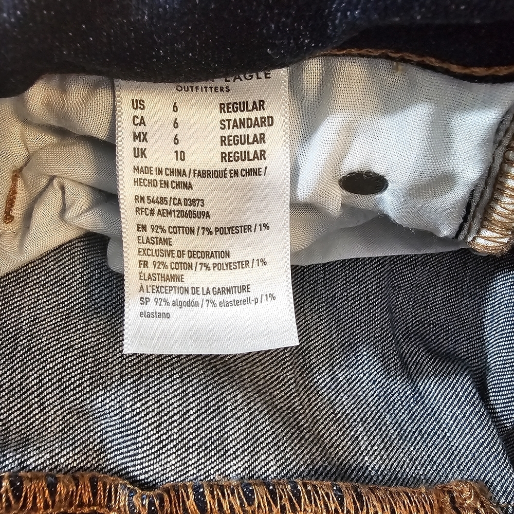 American Eagle Outfitters Dark Blue Jeggins Jeans - Picture 8 of 10